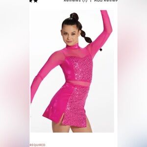 Balera metallica sequin panel dress dance costume size small adult